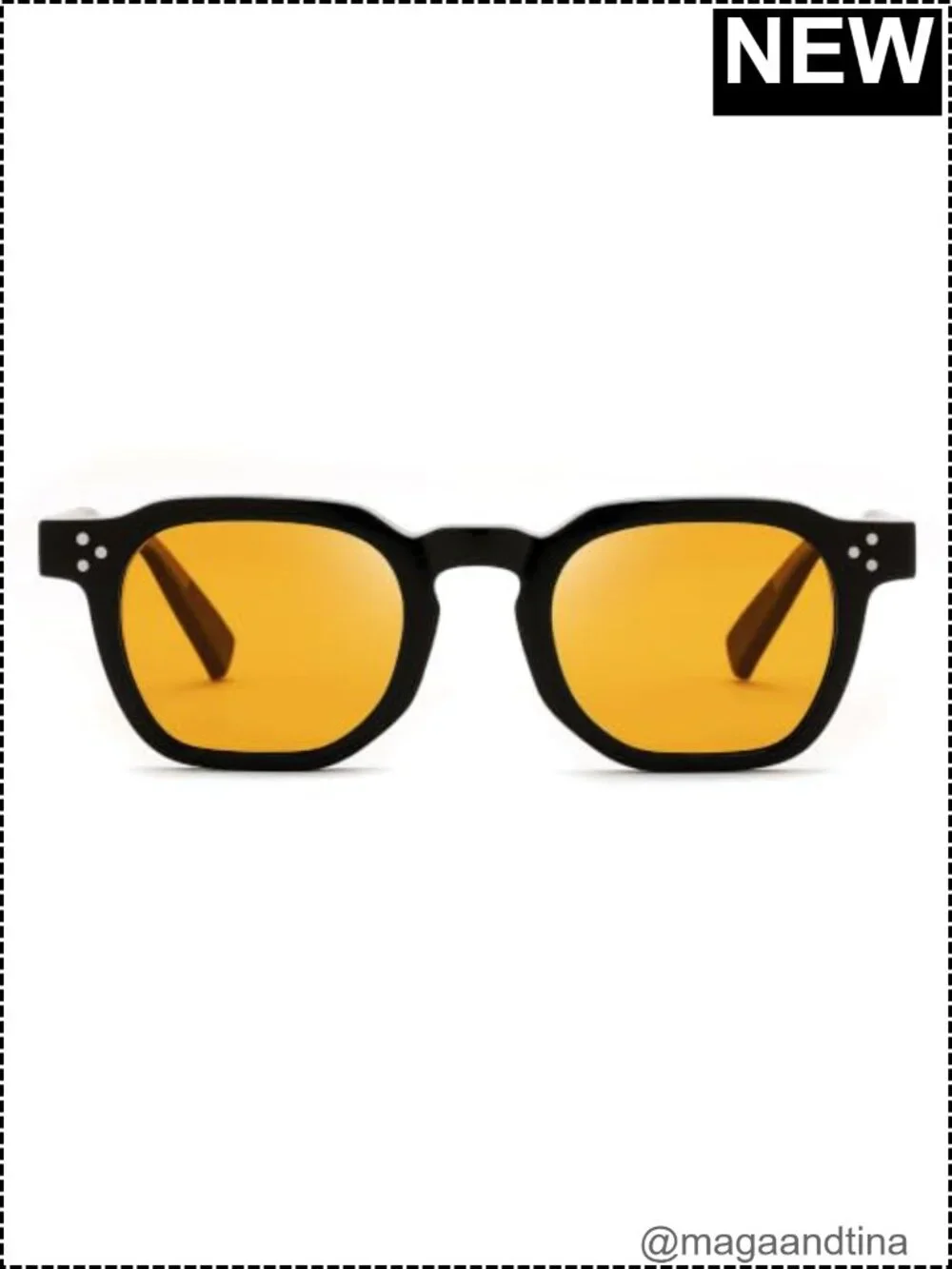 Retro Thick Frame Polarized Square Sunglasses UV400 TAC Lens Unisex